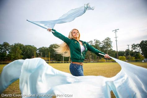 Swing Flags! Sooo excited to have double swing flags this year! Marching Band Portraits Photography, Color Guard Senior Pictures Flags, Color Guard Graduation Pictures, Color Guard Photos, Senior Color Guard Pictures, Senior Pictures Color Guard, Color Guard Photography, Color Guard Pictures, Colorguard Pictures