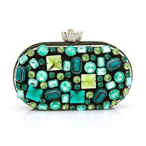 Emerald Box Clutch ($69) ❤ liked on Polyvore featuring bags, handbags, clutches, green handbags, chain handbags, hardcase clutch, hard clutch and chain purse Green Handbags, Fancy Clutch, Unique Clutch, Green Clutches, Green Handbag, Green Purse, Beaded Evening Bags, Box Clutch, Green Gems