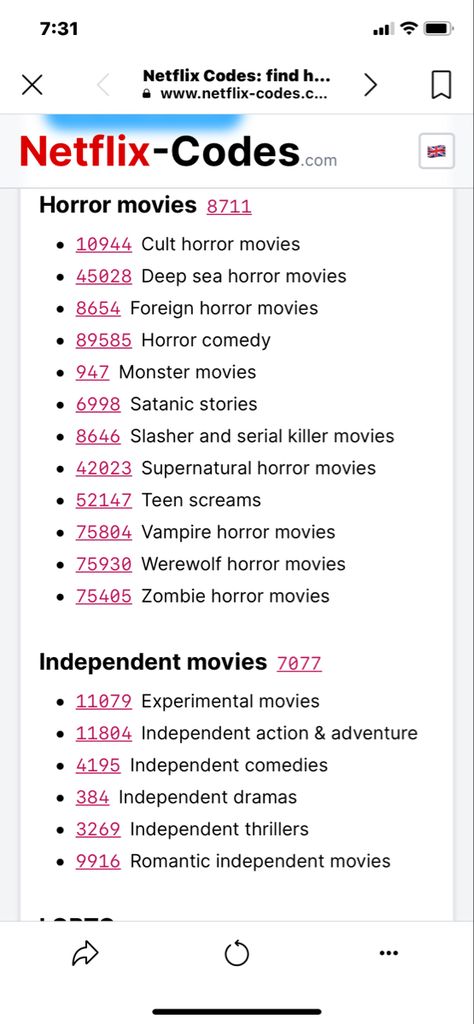 Horror Movie List, Time Order Words, Horror Movie Recommendations, Horror Movies On Netflix, Independent Movies, Horror Movies List, Netflix Horror, Netflix Hacks, Netflix Codes