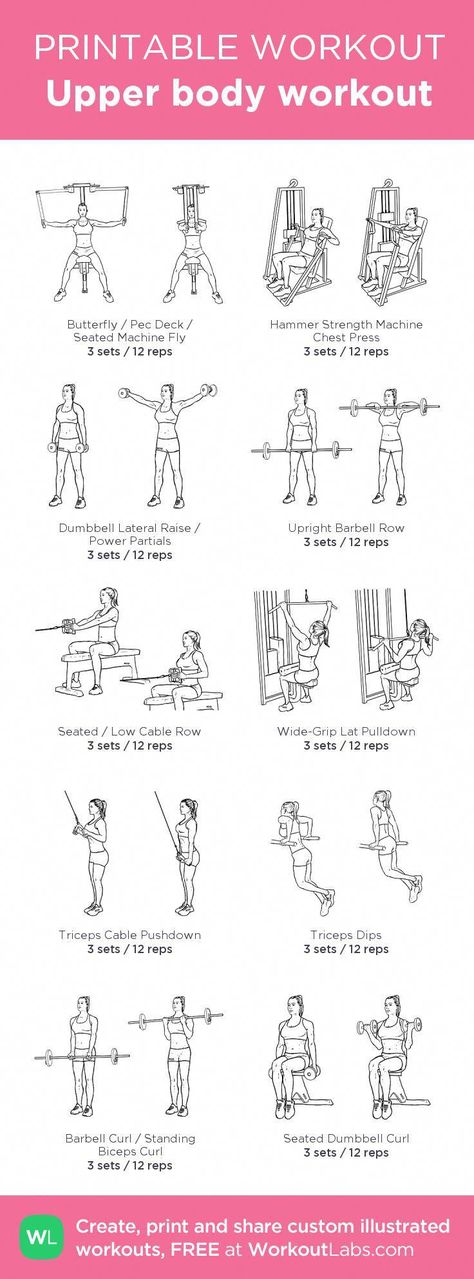 Beginner Upper body workout – my custom workout created at WorkoutLabs.com • Click through to download as printable PDF! #customworkout #fullbodyweightworkout Toned Arms Workout At Gym, Arm Workout On Machines, Gym Arm Machines, Arm Workout Women With Equipment, Arm Workout For Women At Gym, Gym Arm Workouts For Women, Upper Body Workout At Gym Plan, Arm Workout Women At Gym, Arm Workout With Equipment Gym