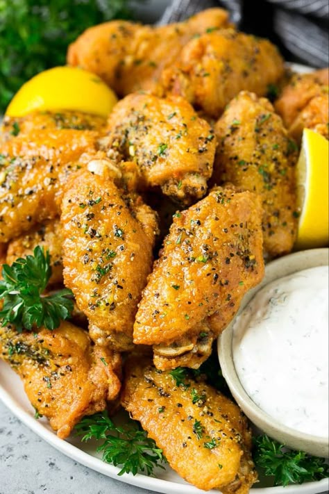 Lemon Pepper Wings Recipe | Lemon Pepper Chicken | Fried Chicken Wings #chicken #chickenwings #wings #appetizer #lemon #dinner #dinneratthezoo Wing Recipes Air Fryer, Chicken Wing Recipes Air Fryer, Lemon Pepper Wings Recipe, Baked Lemon Pepper Wings, Lemon Pepper Chicken Wings Recipe, Chicken Wing Sauce Recipes, Wings Recipe Baked, Chicken Wing Recipes Fried, Easy Chicken Wing Recipes