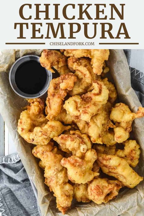 Tempura Chicken, Chicken Tempura, Oven Baked Chicken Tenders, Honey Bbq Wings, Tempura Recipe, Japanese Chicken, Baked Chicken Tenders, Honey Walnut Shrimp, Fry Recipes