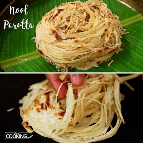 HomeCookingShow on Instagram: “Nool Paratha |String Parotta |Flaky Kerala Parotta |Layered Parotta |Parotta Recipe Nool Parotta is a Kerala special flaky parotta with a…” Kerala Parotta, Parotta Recipe, Kerala Special, Desi Khana, Kerala Food, Paratha Recipes, Indian Bread, Asian Food, Lunch Recipes