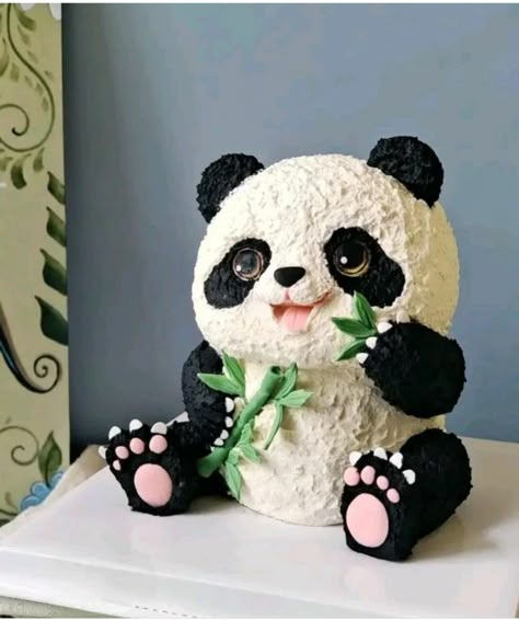 Panda Cake Ideas, Panda Cake, Panda Cake Design, Panda Birthday Cake, Cake Designs For Kids, Dummy Cake, Birthday Cake For Husband, Cake For Husband, Unique Birthday Cakes