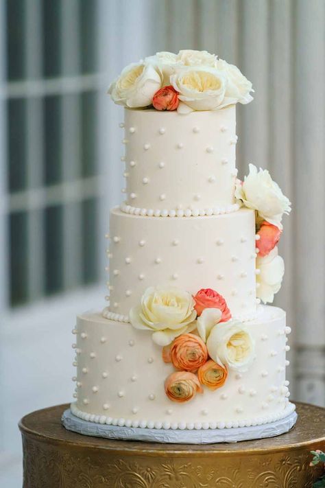 White swiss dot wedding cake Colorful Spring DAR wedding Swiss Dot Wedding Cake, Wedding Cake Colorful, Polka Dot Wedding Cake, Spring Wedding Ceremony, Colorful Spring Wedding, Dot Cakes, Spring Wedding Cake, Buttercream Wedding Cake, Polka Dot Wedding