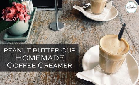 Homemade Peanut Butter Cup Coffee Creamer - Food Life Design Homemade Coffee Creamer Recipe, Diy Coffee Creamer, Homemade Coffee Creamer, Homemade Peanut Butter Cups, Coffee Creamer Recipe, Creamer Recipe, Homemade Coffee, Marshmallow Creme, Homemade Peanut Butter