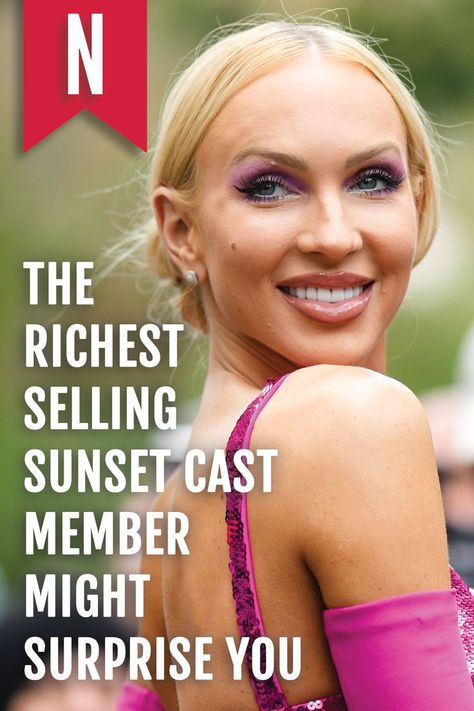 We can't get enough of Netflix's "Selling Sunset," a reality series that combines real estate with some very entertaining SoCal drama. We've got vegans, Lamborghinis, birthday parties for dogs, and pistachio farm millionaires looking for glass houses. If it seems inexplicable that these facets could fit into one world, the Oppenheim Group makes it happen. The houses are identical, the commission is unbelievable, and the heels keep getting higher. #sellingsunset #realestate #realitytv #netflix Oppenheim Group, Sunset Party, Selling Sunset, Glass Houses, Big Bucks, Cast Member, Reality Tv, Swift, Drama