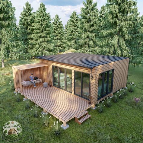 ✨Discover your dream escape with our Modern Cabin House Architectural Plans! Measuring 20'x25', this thoughtfully designed tiny house blueprint is perfect for DIY enthusiasts. Embrace the cozy living lifestyle with our small cabin plans that blend functionality with style. Create your sanctuary today - the perfect tiny home awaits ! ✨ Key Features: - **Eco-friendly design Sustainable materials for a green lifestyle. - **Versatile layout Customizable spaces to suit your needs. - **Easy-to-follow Outside Of House Aesthetic, Small House With Pool Floor Plans, Small Cabin Plans With Loft, Small Cabin Plan, Modern Cabin Design, Modern A Frame Cabin, Modern Cabin House, Cheap Tiny House, Container Home Designs