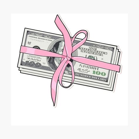 Get my art printed on awesome products. Support me at Redbubble #RBandME: https://www.redbubble.com/i/photographic-print/Pink-Money-Stack-Sticker-Coquette-Aesthetic-Girly-Luxury-Design-illustration-by-olwethubusiness/166659510.6Q0TX?asc=u Photographer Stickers, Bullet Stickers, Wall Paper Art, Money Clipart, Pink Money, Money Stickers, Vision Board Book, Stickers To Print, Cute Henna