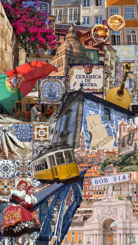 🇵🇹 #portugal #travel #aesthetic #wallpaper #saudade #azulejos #vibes #collage Travel Aesthetic Wallpaper, Italian Aesthetic, Travel Collage, Iphone Wallpaper Classy, Lisbon Travel, Cute Summer Wallpapers, Europe Aesthetic, Architecture Wallpaper, Travel Inspiration Destinations