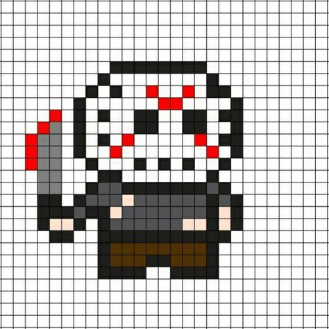 Perler Beads Pattern, Beads Pattern, Beads Patterns, Jason Voorhees, Perler Bead Patterns, Perler Bead, Bead Patterns, Perler Beads, Beading Patterns