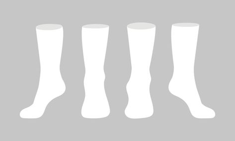 Socks Template, Socks For Flats, White Socks, Flat Style, Designer Socks, White Sock, Design Vector, Design Sketch, Fashion Flats