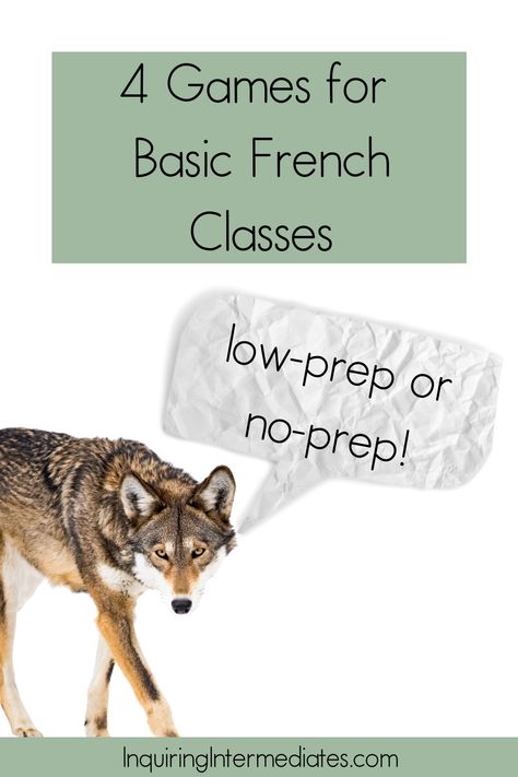 Teach French Without A Worksheet: 8 different strategies - Inquiring Intermediates French Club Activities, French Lessons For Kids, French Games For Kids, French Club Ideas, French Learning Games, Teaching French Immersion, French Classes, Spanish Games, Teaching Game