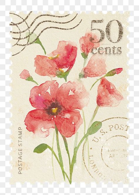 Vintage Stamp Aesthetic, Aesthetic Pictures For Journaling, Vintage Flowers Stickers, Stamps Aesthetic, Stamp Aesthetic, Pretty Stamps, Personal Wallpaper, Vintage Stamps Postage, Stamp Graphic