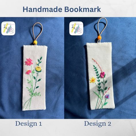 Embroidery Bookmark, Coat Pegs, Free Hand Drawing, Embroidery Book, Book Marks, Book Markers, Handwoven Fabric, Stone Wrapping, Dmc Thread