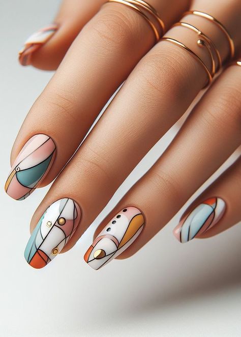 Abstract Nail Art: It's Not Just Random Splotches (We Promise!) | Pocoko Sculpted Nail Art, Festive Nail Designs, Abstract Nail, New Years Eve Nails, Abstract Nail Art, Cute Nail Art Designs, Nails Today, Nail Art Designs Summer, Short Nails Art