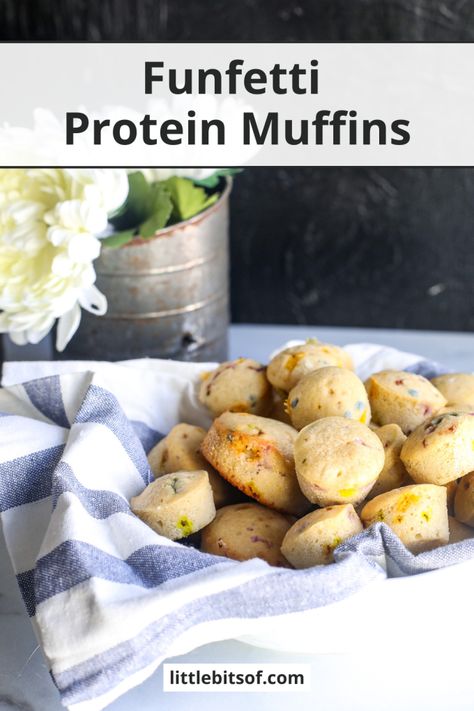 Funfetti Protein Muffins, Kids Protein Muffins, High Protein Mini Muffins, Protein Mini Muffins For Kids, Protein Powder Muffins Easy, High Protein Muffins For Kids, Mini Protein Muffins, High Protein Kids Snacks, High Protein Toddler Snacks