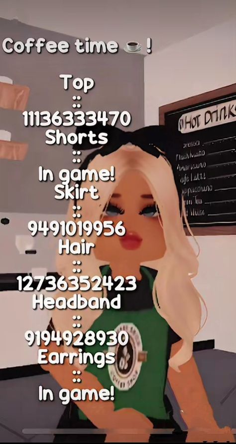 Roblox Work Uniform Codes, Berry Avenue Starbucks Outfit Code, Bloxburg Starbucks Outfit Codes, Work Codes For Berry Ave, Bloxburg Baker Outfit Codes, Starbucks Roblox Id Code, Roblox Bakery Outfit Codes, Roblox Barista Outfit Code, Berry Ave Work Codes