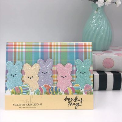 Kids Easter Cards, Easter Cards Handmade, Pastel Plaid, Easter Greeting Cards, Paper Crafts Card, Easter Peeps, Cricut Cards, Spring Cards, Stamping Up Cards