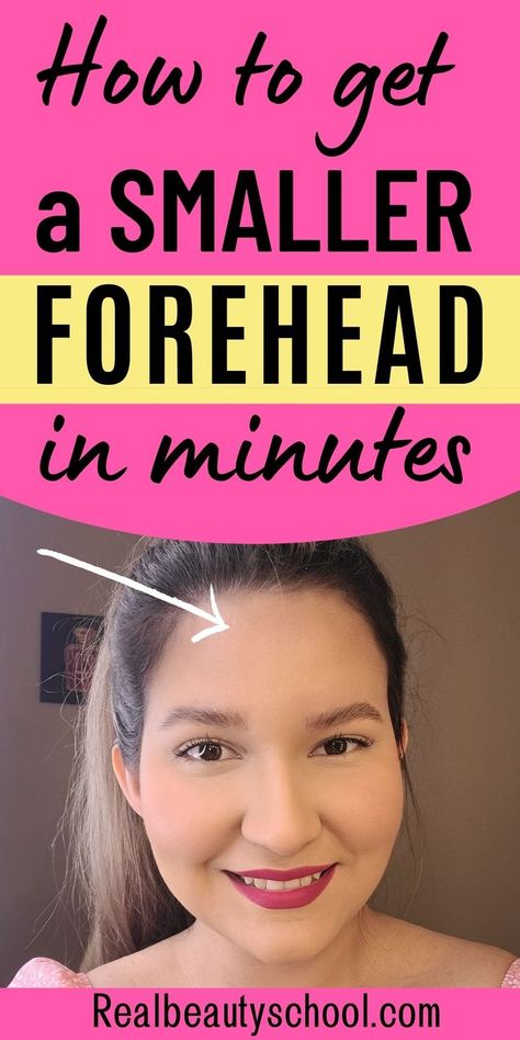 big forehead women using tips to make the forehead look smaller Forehead Surgery, Forehead Makeup, Smaller Forehead, Hair For Big Foreheads, Grow Baby Hair, High Forehead Hairstyles, Large Forehead Hairstyles, Wide Forehead, Hair Big Forehead