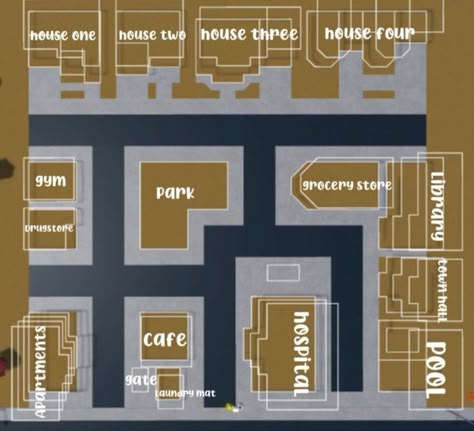 Town Layout, House Outline, Bloxburg House Ideas Aesthetic, Mansion Bloxburg, Two Story House Design, House Ideas Exterior, House Plans With Pictures, Bloxburg House Ideas 2 Floor, Bangunan Minecraft