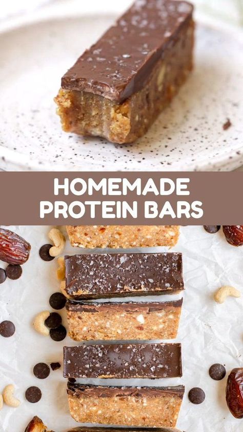 Homemade Protein Bars, Makanan Rendah Kalori, Biscuits Diététiques, Protein Bars Homemade, Healthy Protein Snacks, Healthy Bars, Protein Bar Recipes, Makanan Diet, Healthy Sweets Recipes