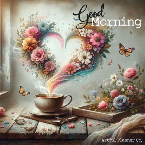 Good Morning Friends! Have a Wonderful Day! 🩷🌸🦋☕ #happyplace #saturdaymorning Have A Good Day Quotes, Happy Morning Images, Cute Good Morning Pictures, Beautiful Good Morning Wishes, Good Morning Dear Friend, Love Good Morning Quotes, Good Night Wallpaper, Good Morning My Friend, Cute Good Morning Images