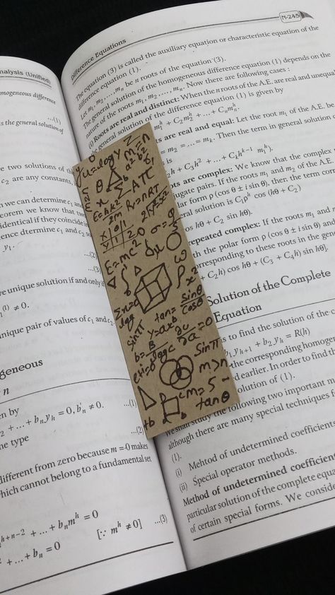 #bookmarks #handmde Handmade Bookmarks With Quotes, Math Bookmark, History Subject, Physics Books, Chemistry Teacher, Math Formulas, Hand Lettering Tutorial, Fun Easy Crafts, Book Art Diy