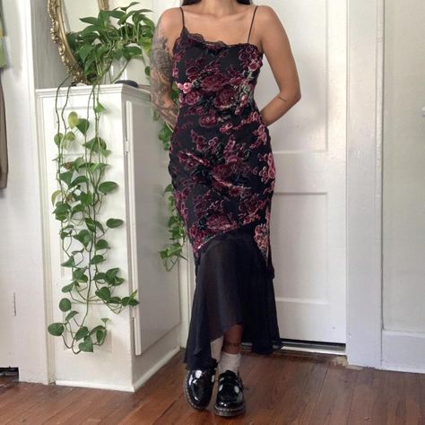 vintage 90’s betsey johnson burnout dress 🥹 the most... - Depop 90s Betsey Johnson Dress, Vintage Betsey Johnson Dress, Betsey Johnson Runway, 90s Betsey Johnson, Betsey Johnson Dress, Barbie Wardrobe, Crushed Velvet Dress, Dream Aesthetic, Vintage Betsey Johnson