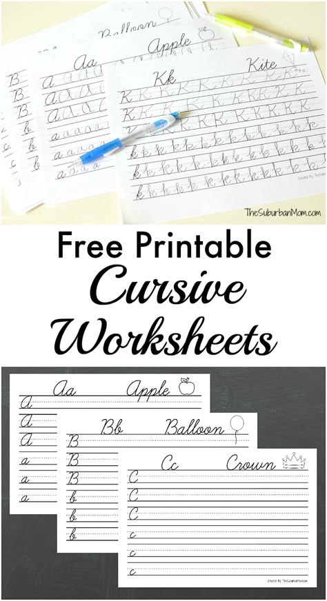 Free Cursive Worksheets, Cursive Worksheets, Free Writing Prompts, Teaching Cursive, Planning School, Alfabet Font, Cursive Practice, Handwritten Text, Homeschool Writing