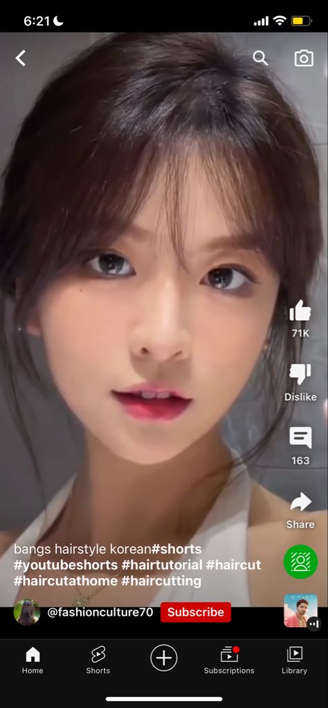 Airy Bangs Korean, Korean Wispy Bangs, Korean Haircut Long, Bangs Korean, Middle Part Bangs, Bangs Inspo, Korean Bangs, Korean Haircut, Haircuts For Long Hair With Layers