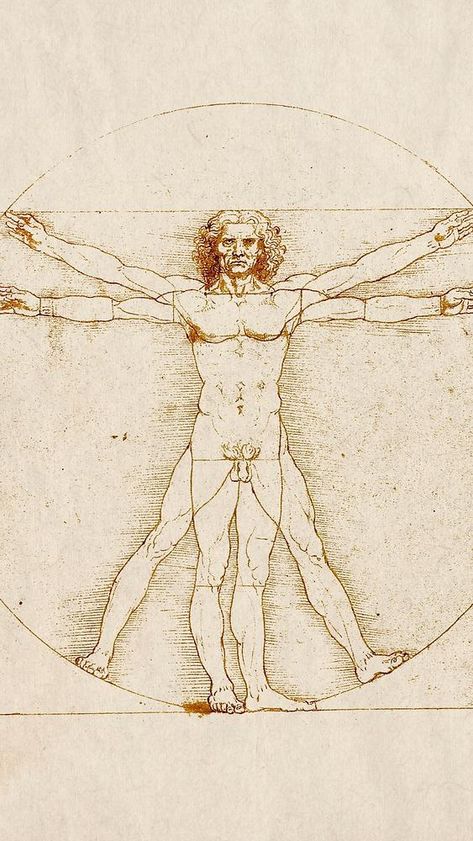 Vitruvian Man, Mobile Wallpaper Iphone, Iphone Wallpaper Aesthetic, Famous Artwork, Wallpaper Mobile, Man Wallpaper, High Resolution Wallpapers, Interior Wall Design, Awesome Designs