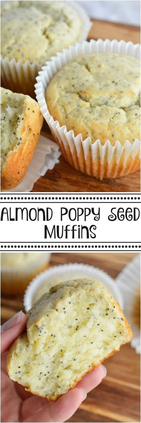 These Almond Poppy Seed Muffins will get you out of bed in the morning! This muffin recipe creates a super moist, flavorful breakfast . . . inspired by Costco Poppy Seed Muffins. Almond Poppy Seed Muffins, Almond Poppyseed, Almond Poppyseed Muffins, Poppyseed Muffins, Seed Muffins, Poppy Seed Muffins, Almond Flavor, Muffin Recipe, Poppy Seed