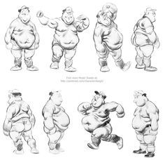 Fat Character Design Male, Fat Man Drawing, Chubby Boy Drawing, Fat Drawing, Fat Anatomy, Illustration Expressions, Archive Library, Body Type Drawing, Library Reference