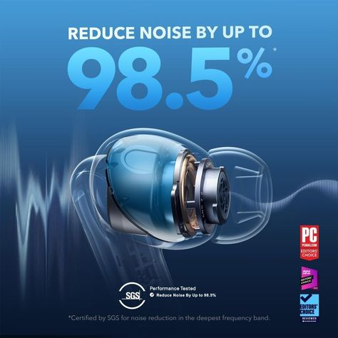 Amazon.com: soundcore by Anker Liberty 4 NC Wireless Earbuds, 98.5% Noise Reduction, Adaptive Noise Cancelling to Ears and Environment, Hi-Res Sound, 50H Battery, Wireless Charging, Bluetooth 5.3 : Health & Household Ear Sound, Noise Cancelling Earbuds, Bustling City, Bluetooth Audio, Disco Duro, Bluetooth Device, Bluetooth Earbuds, Equalizer, Naha