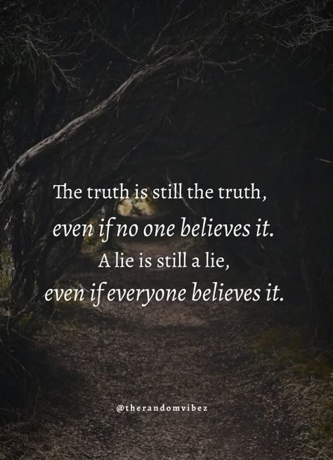 Quotes About Believing Lies, Comforting Lies Unpleasant Truths, The Truth Is The Truth Even If No One, Finding The Truth Quotes, Telling Lies About Me Quotes, Believe Lies Quotes, Believe The Lies Quotes, Living My Truth Quotes, Truth Is Truth Quotes