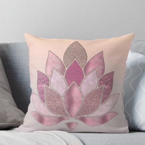 Lotus Flower Symbol, Pillows Decorative Diy, Metal Pattern, Flower Symbol, Sewing Cushions, Bed Scarf, Cushion Cover Designs, Flower Throw Pillows, Sewing Pillows