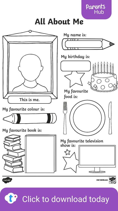 Get To Know Me Games, All About Me Sheet, About Me Sheet, Printable Preschool Activities, About Me Art, About Me Worksheet, Me Worksheet, All About Me Printable, All About Me Worksheet