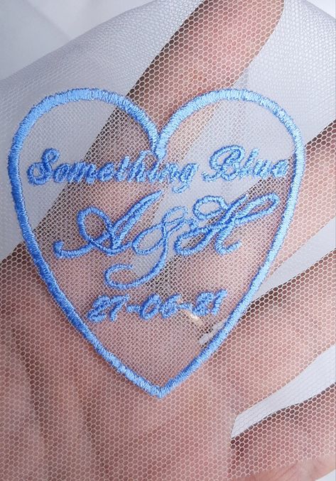 Bride Something Blue, Something Blue For Bride, Small White Flowers, For Wedding Dress, Gift For Bride, Embroidered Wedding, Bride Accessories, Blue Party, Blue Embroidery