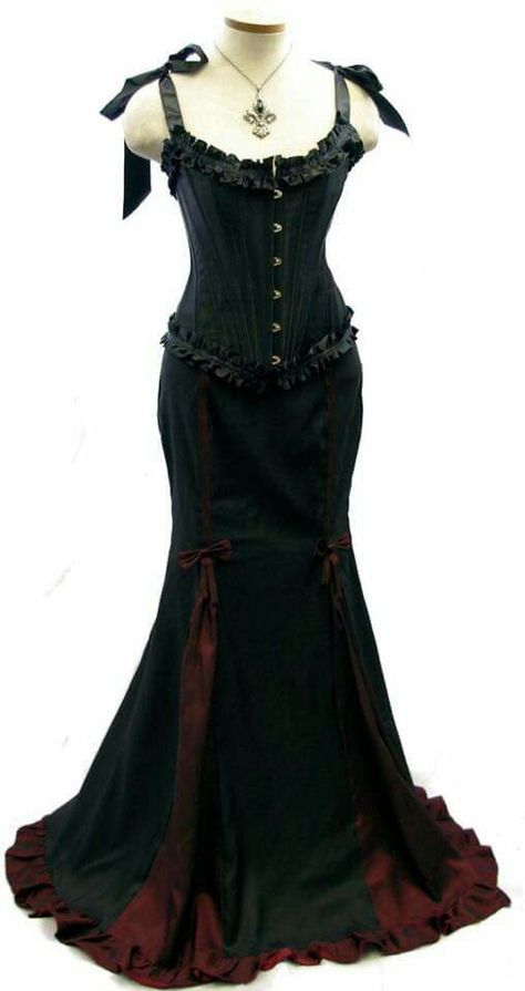 Red Corset, Gothic Clothes, Gothic Steampunk, Corpse Bride, Gothic Dress, Gothic Outfits, Goth Outfits, Steampunk Fashion, Dark Fashion