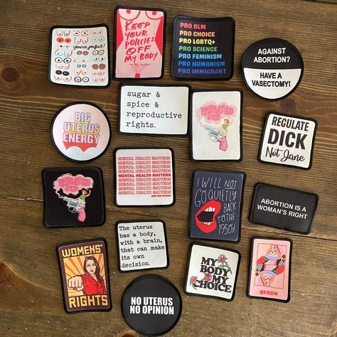 Punk Slogans, Iron On Patches Ideas, Diy Patches Punk, Olivia Outfits, Feminist Patch, Feminist Punk, Shark Pillow, Punk Fashion Diy, Mental Health Advocacy