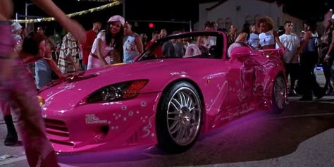 'Fast and the Furious': Coolest cars in the movies - Insider Fast And Furious Cars, Fast N Furious, Pink Cars, Furious Movie, The Fast And The Furious, Tokyo Drift, Fast And The Furious, Honda S2000, Street Racing Cars