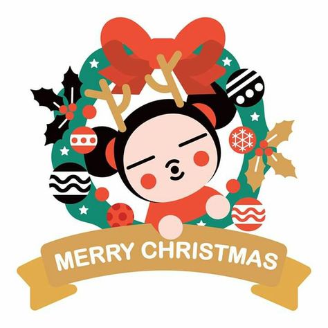 Pucca Christmas, Pucca Wallpapers, Funny Love, Christmas Ideas, Advent, Minnie Mouse, Sketch Book, Merry Christmas, Wallpapers