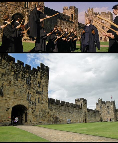 At Alnwick Castle in Northeastern England (Site #44 in Harry Potter Places Book 4) you can take Broomstick Flying Lessons on the spot where those Sorcerer’s Stone scenes were filmed—they supply the brooms!  For more info: http://www.harrypotterplaces.com/newts-northeastern-england-wizarding-treks/  http://www.alnwickcastle.com/  #HarryPotter #Potterheads #Hogwarts Alnwick Castle Harry Potter, Harry Potter Broomstick, Harry Potter Places, Alnwick Castle, Potter Aesthetic, Flying Lessons, Harry Potter Scene, Harry Potter Decor, Hogwarts Castle