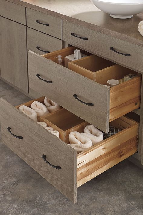 Thomasville - Organization - U-Shaped Drawer U Shaped Bathroom Vanity, Thomasville Cabinetry, Under Bathroom Sink, Spice Drawer, Houses Plans, Design Your Kitchen, Water Closet, Cupboard Drawers, Walls Room