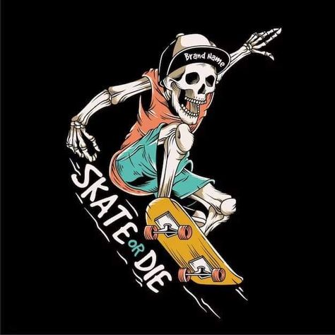 Skate Tattoos, Skull Skateboard, Skate Tattoo, Sk8 Board, Bulls Wallpaper, Skate And Destroy, Funny Patches, Baby Illustration, Longboard Skateboard