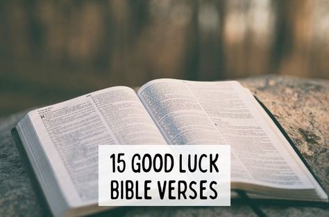 These 15 Good Luck Bible Verses are to sure to bring blessings and good luck into your life. Read them when you're feeling down on your luck, or want your eyes to be opened to the blessings and gifts from God that He has given you. Good Luck Bible Verse, Good Luck Prayer, Gifts From God, Good Morning Bible Verse, Psalm 20, Proverbs 16 3, Psalm 23 1, When Youre Feeling Down, Psalm 16