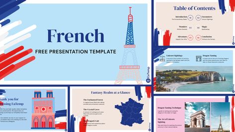 French PowerPoint Presentation Template - Free PowerPoint Templates, Google Slides, Figma Deck And Resume Theme Powerpoint, Ppt Template Design, Free Powerpoint Templates, Powerpoint Slide Designs, Google Slides Theme, Powerpoint Template Free, Powerpoint Slide, Business Templates, Google Slides Themes