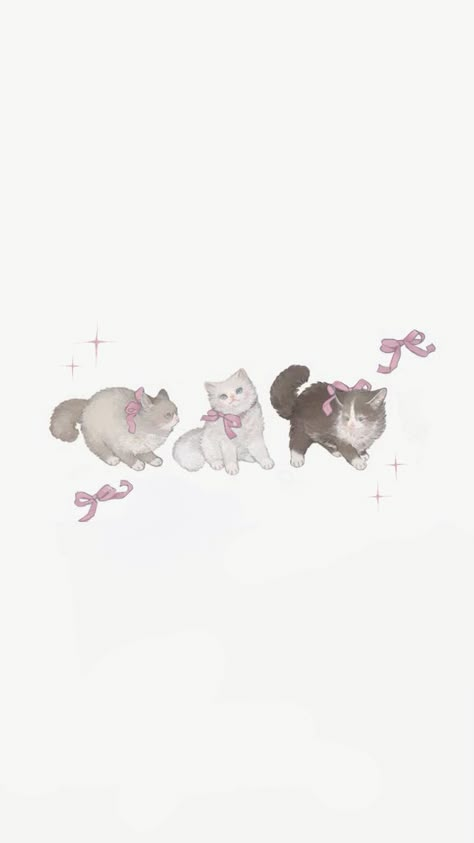 Cat And Bunny Wallpaper, Coquette Bunny Wallpaper, Coquette Cat Wallpaper, Wallpaper Bunny, Bunny Coquette, Coquette Bunny, Cat And Bunny, Coquette Cat, Ipad Homescreen