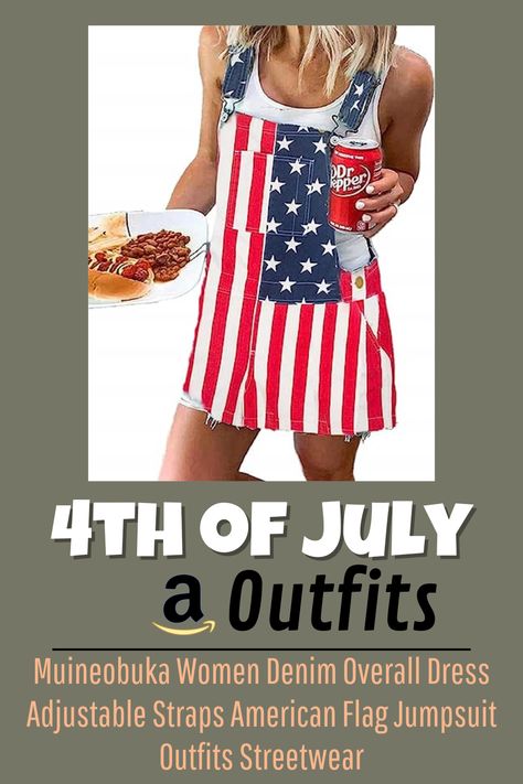 Features: women’s denim bib overall dress, American Flag print/ blue / gray/ camel, USA Patriotic Denim bib shorts, overalls shorts, adjustable straps, big pockets. 4th of July, 4th of July Outfit, 4th of July Outfit For Women, 4th of July Aesthetic, 4th of July Preppy, 4th of July For Women Party, Cute, Occasion, Ideas, Inspo. Preppy 4th Of July, Aesthetic 4th Of July, 4th Of July Aesthetic, July Aesthetic, Shorts Overalls, Red Outfits, July Outfits, Overalls Shorts, Jumpsuit Outfits